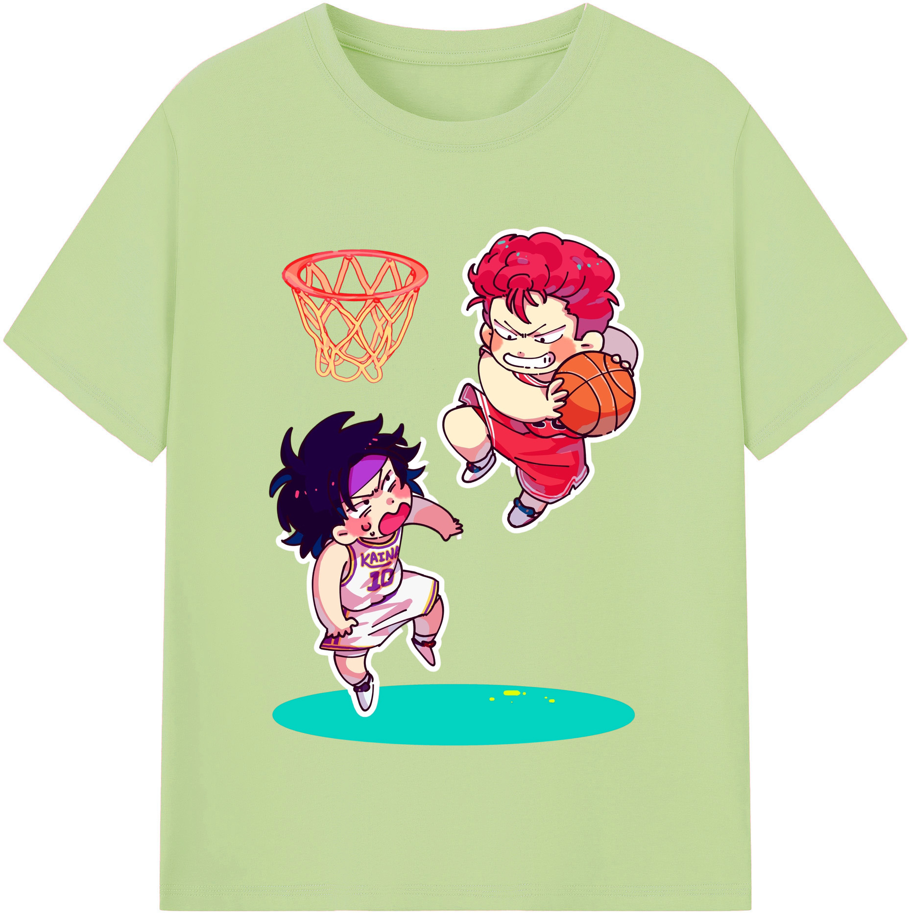 （画像用） SLAM DUNK／スラムダンク 綿100％半袖Tシャツ（フロントプリント）